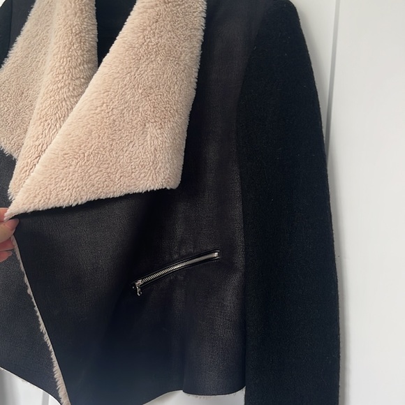 Zara Outerwear Multi-Textured Coat with Zippers Size M - Picture 7 of 9